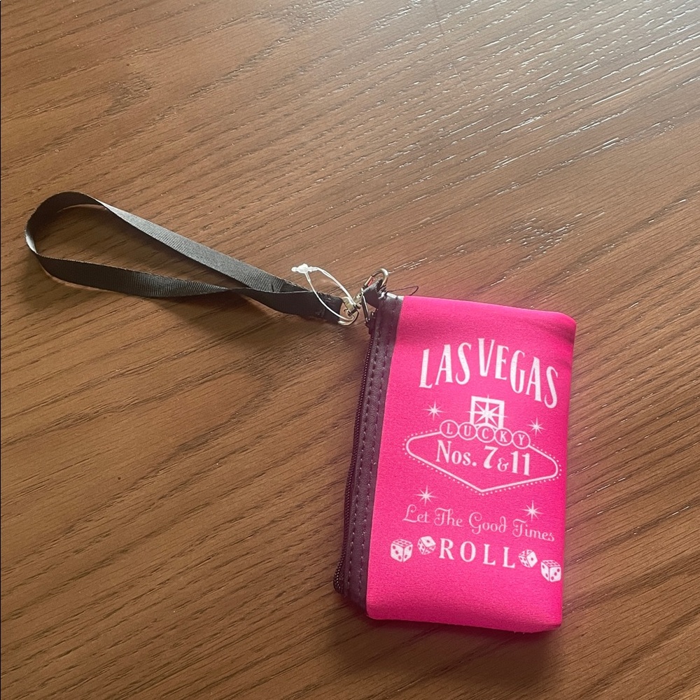 Pink Las Vegas Wristlet Pouch/wallet